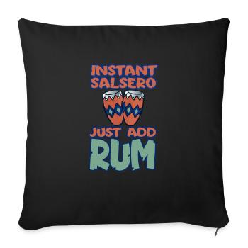 Instant Salsero Salsa Dancer danseur de salsa - Housse de coussin décorative 45 x 45 cm - noir - Devant