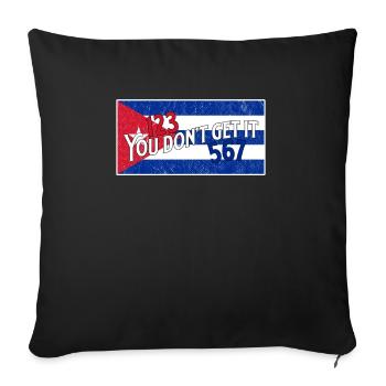 Salsa 123 567 Cuba Flag - Sofa pillowcase 17,3'' x 17,3'' (45 x 45 cm) - black - Front