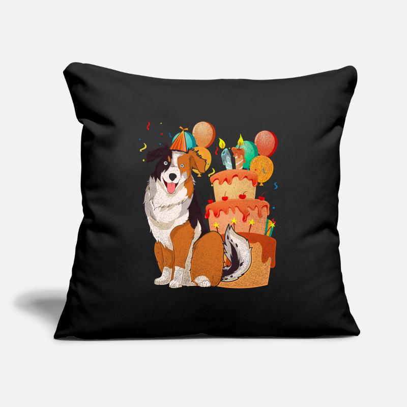 Aussie Hund Geburtstag Australian Shepherd Sofakissenbezug 45 x 45 cm