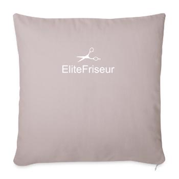 Elite Friseur Haarstylist Frisur Frisöse - Sofakissenbezug 45 x 45 cm - helles Taupe - Vorne