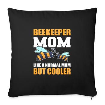 Apiculture Apiculture Abeille nid d’abeille Miel de ruche Bi - Housse de coussin décorative 45 x 45 cm - noir - Devant