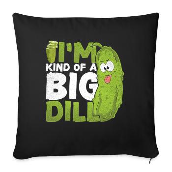 Légumes Drôle Cadeau Concombre Concombre - Housse de coussin décorative 45 x 45 cm - noir - Devant