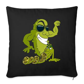 Cucumber - Sofa pillowcase 17,3'' x 17,3'' (45 x 45 cm) - black - Front