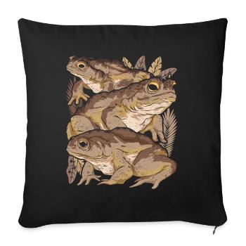 Frog Toad - Sofa pillowcase 17,3'' x 17,3'' (45 x 45 cm) - black - Front