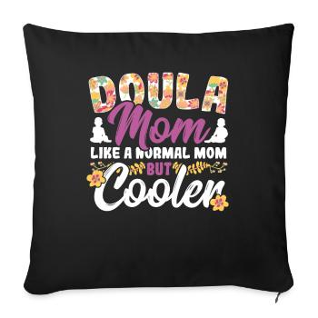 Geburtsthelfer Hebamme Doula Mutter Baby Job Krank - Sofakissenbezug 45 x 45 cm - Schwarz - Vorne