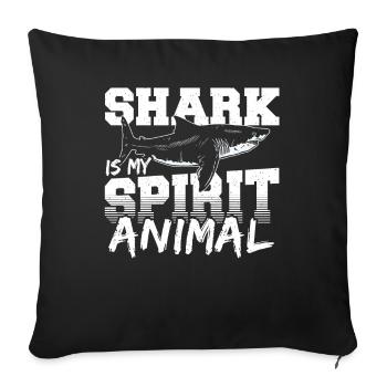 Shark Is My Spirit Animal Shark Fin Ocean Fish - Sofakissenbezug 45 x 45 cm - Schwarz - Vorne