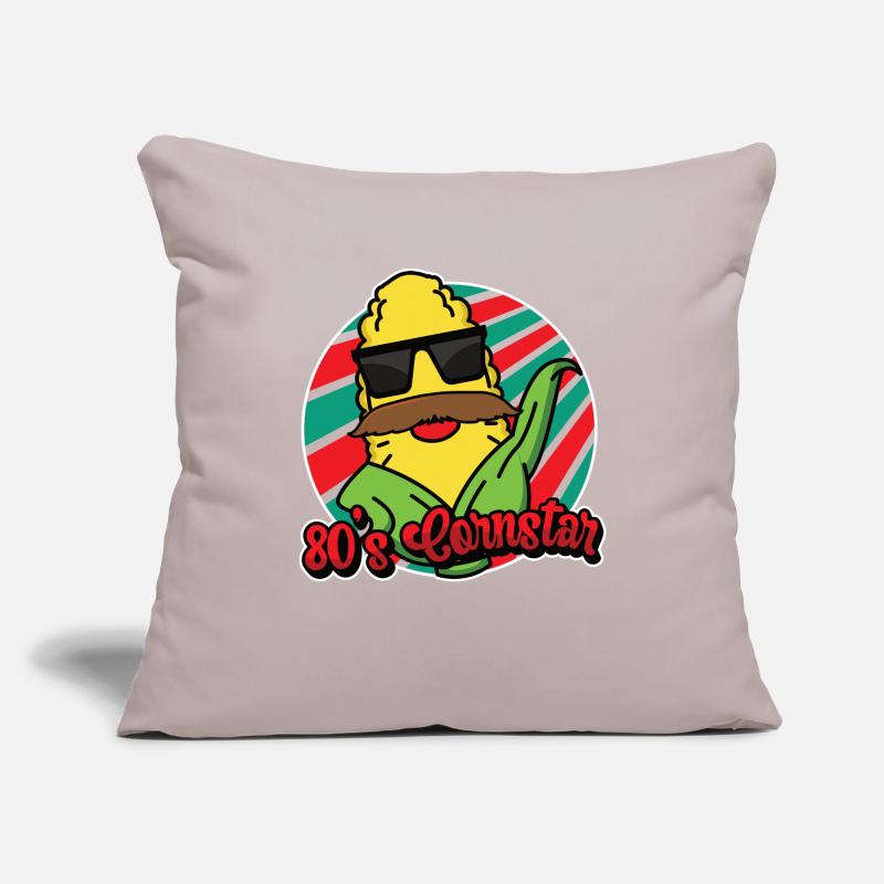 80er Cornstar Mustache Bart Lustig Schnurrbart Sofakissenbezug 45 x 45 cm
