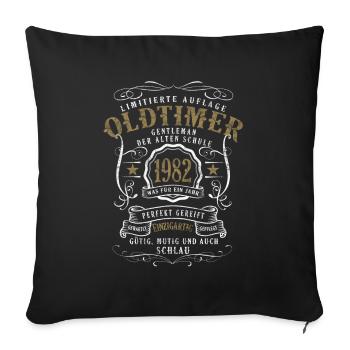 40e anniversaire Oldtimer 1982 Limitierte Auflage - Housse de coussin décorative 45 x 45 cm - noir - Devant