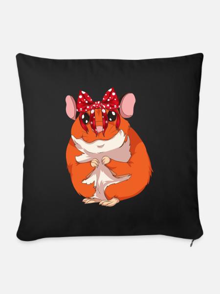 Hamster - Sofakissenbezug 45 x 45 cm - Schwarz