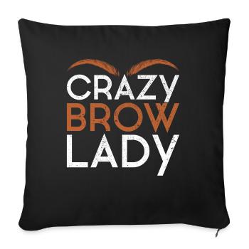 Make Up Artist Gift Beauty Brow Artist - Sofa pillowcase 17,3'' x 17,3'' (45 x 45 cm) - black - Front