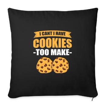 Cuisson de gâteaux Boulangerie Pâtisserie Cuisine Cuisine - Housse de coussin décorative 45 x 45 cm - noir - Devant