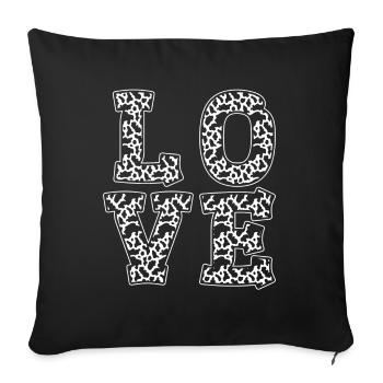 Modèle de vache Farm Animal Cadeau Vache Spots Vache - Housse de coussin décorative 45 x 45 cm - noir - Devant