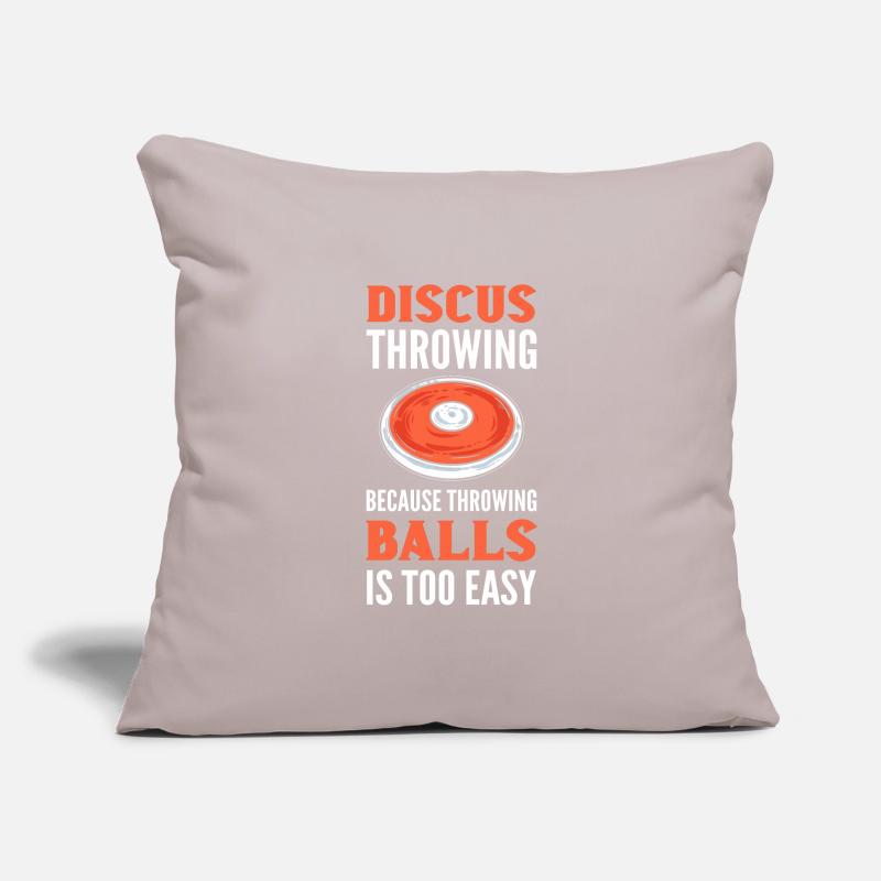 Discus Throwing Throwing Balls Is Too Easy Discus Sofa pillowcase 17,3'' x 17,3'' (45 x 45 cm)