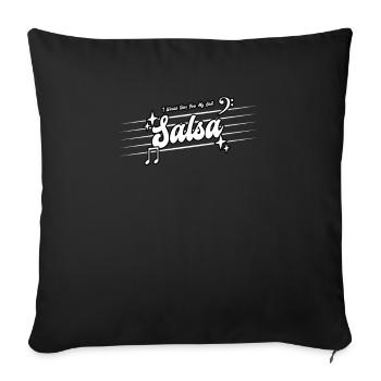 My last salsa Romantic salsa - Sofa pillowcase 17,3'' x 17,3'' (45 x 45 cm) - black - Front