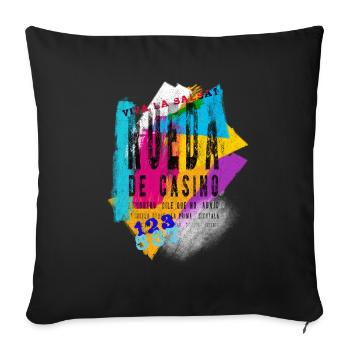 Rueda de Casino Salsa Salsa Dance - Housse de coussin décorative 45 x 45 cm - noir - Devant