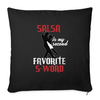 Funny Salsa Dance - Sofa pillowcase 17,3'' x 17,3'' (45 x 45 cm) - black - Front