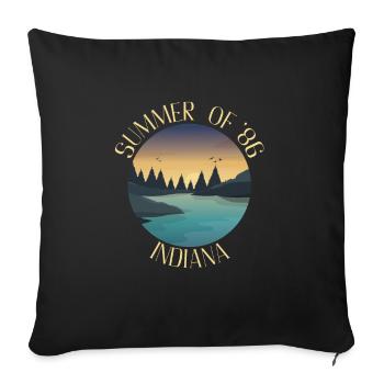 Summer of '86 Indiana - Sofa pillowcase 17,3'' x 17,3'' (45 x 45 cm) - black - Front