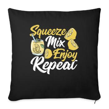Squeeze Mix Profitez de Répéter Lemonde Stand Boss - Housse de coussin décorative 45 x 45 cm - noir - Devant
