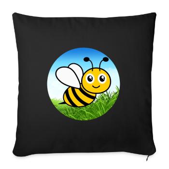 Abeille - Housse de coussin décorative 45 x 45 cm - noir - Devant