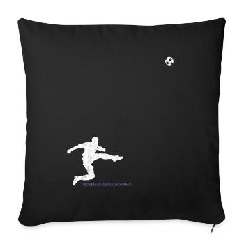 Fussball Bosnien und Herzegowina Bosna Fudbal - Sofakissenbezug 45 x 45 cm - Schwarz - Vorne