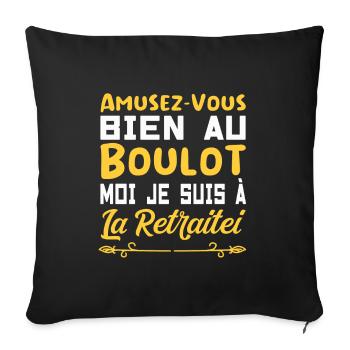 AMUSEZ VOUS BIEN AU BOULOT - Housse de coussin décorative 45 x 45 cm - noir - Devant