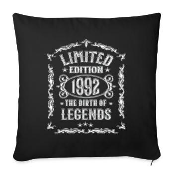 Birth Of Legends 1992 30 Birthday - Sofa pillowcase 17,3'' x 17,3'' (45 x 45 cm) - black - Front