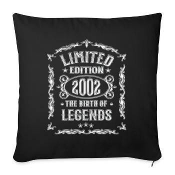 20 Anniversaire Birth of Legends 2002 Vintage 2002 - Housse de coussin décorative 45 x 45 cm - noir - Devant