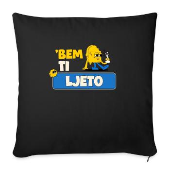 ´Bem ti ljeto Balkan Dictons des Balkans - Housse de coussin décorative 45 x 45 cm - noir - Devant