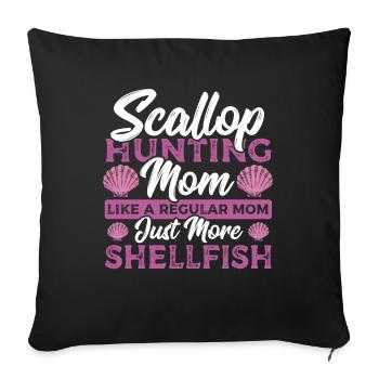 Maman chasseuse de pétoncles comme une maman ordinaire juste plus - Housse de coussin décorative 45 x 45 cm - noir - Devant