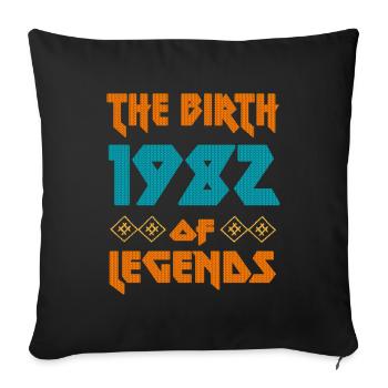 Né en 1982 40e anniversaire 1982 millésime ugly - Housse de coussin décorative 45 x 45 cm - noir - Devant