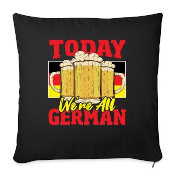 Today we are all German October Beer Festival - Sofa pillowcase 17,3'' x 17,3'' (45 x 45 cm) - black - Front