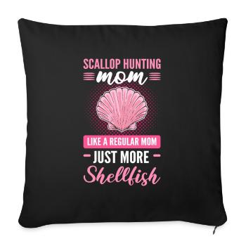 Maman chasseuse de pétoncles comme une maman ordinaire juste plus - Housse de coussin décorative 45 x 45 cm - noir - Devant