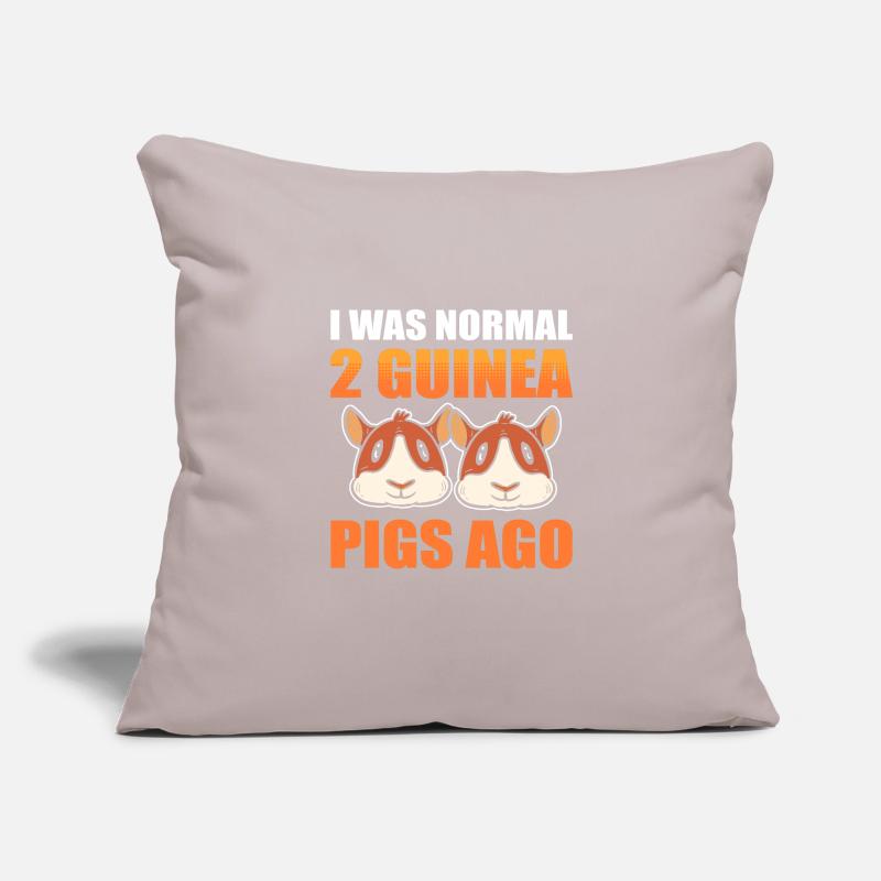 J’étais normal il y a 2 cochons d’Inde Hamster cochon d’Inde Housse de coussin décorative 45 x 45 cm