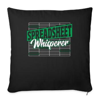 Comptable Feuille de calcul comptable Statist - Housse de coussin décorative 45 x 45 cm - noir - Devant