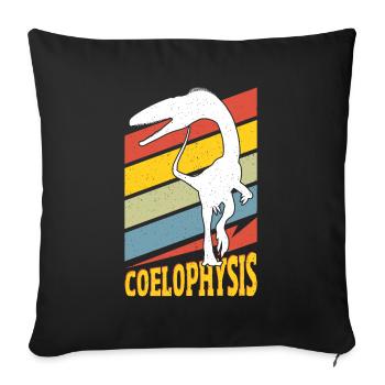 Coelophysis Dinosaur - Sofakissenbezug 45 x 45 cm - Schwarz - Vorne
