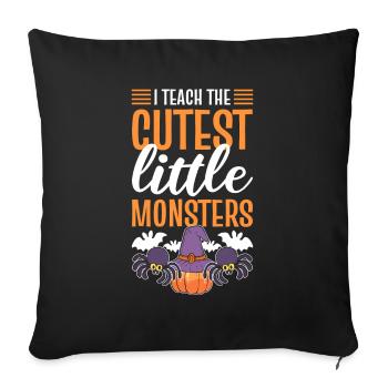 I Teach the Cutest Little Monsters Halloween - Sofakissenbezug 45 x 45 cm - Schwarz - Vorne
