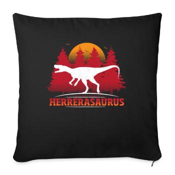 Herrerasaurus Dinosaur - Sofakissenbezug 45 x 45 cm - Schwarz - Vorne
