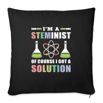I'm A Steminis Of Course I Got A Solution - Sofa pillowcase 17,3'' x 17,3'' (45 x 45 cm) - black - Front