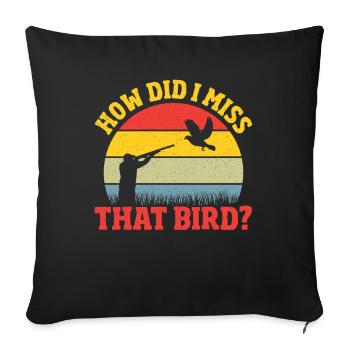 Chasse aux pigeons Chasse aux pigeons Chasseur de pigeons Pigeons - Housse de coussin décorative 45 x 45 cm - noir - Devant