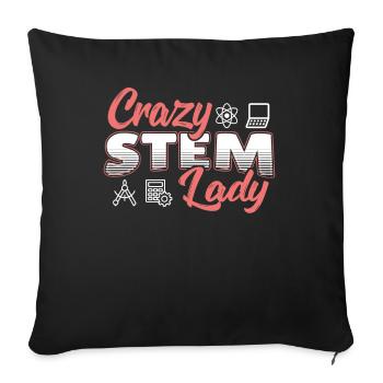 Steminist Science Technologie Mathématiques - Housse de coussin décorative 45 x 45 cm - noir - Devant