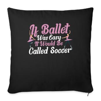 Ballet Ballet Danseuse Dance Floor Ballerina - Housse de coussin décorative 45 x 45 cm - noir - Devant