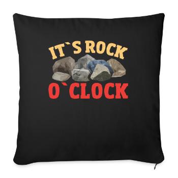 Geologie Steine Fossil Forschung - Sofakissenbezug 45 x 45 cm - Schwarz - Vorne