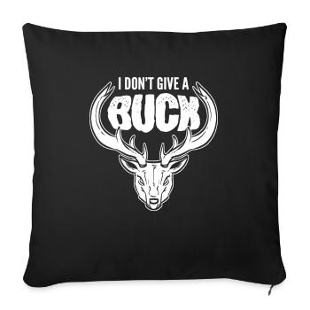 Je ne donne pas un cerf de chasse au cerf de chevreuil - Housse de coussin décorative 45 x 45 cm - noir - Devant