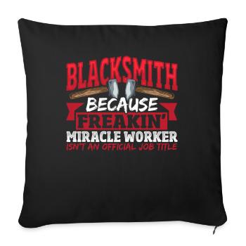Blacksmith Official Job Title Blacksmithing - Sofakissenbezug 45 x 45 cm - Schwarz - Vorne