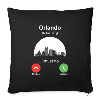 Orlando appelle - Housse de coussin décorative 45 x 45 cm - noir - Devant