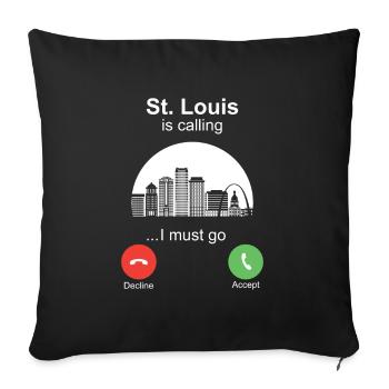 St. Louis is Calling - Sofa pillowcase 17,3'' x 17,3'' (45 x 45 cm) - black - Front