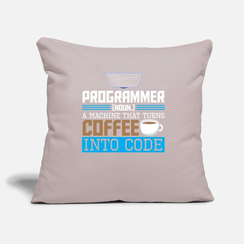 Programmeur Une machine qui transforme le café en code Housse de coussin décorative 45 x 45 cm