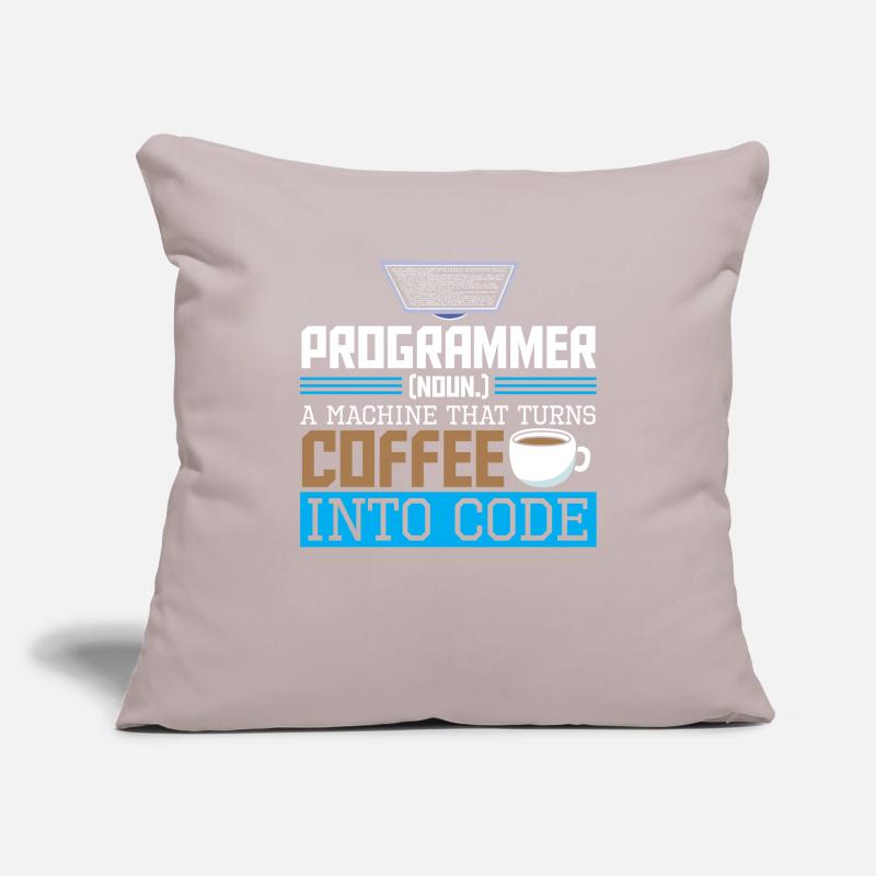 Programmer A machine that turns coffee into code Sofakissenbezug 45 x 45 cm