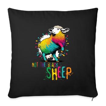 Not The Black Sheep - Sofa pillowcase 17,3'' x 17,3'' (45 x 45 cm) - black - Front