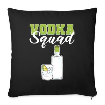 The Vod Squad Vodka Wodka - Sofakissenbezug 45 x 45 cm - Schwarz - Vorne